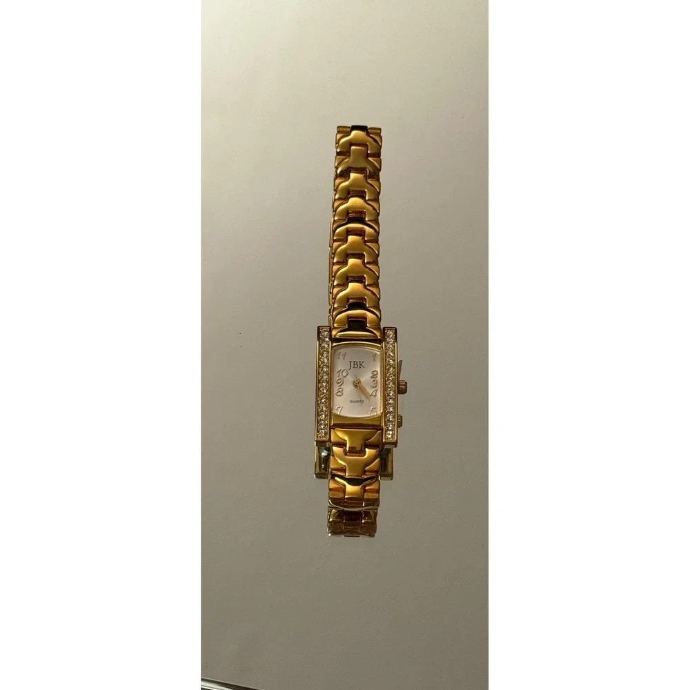 JBK Jacqueline‎ Kennedy Camrose & Kross Gold Tone Crystal Tank Watch M1210762
